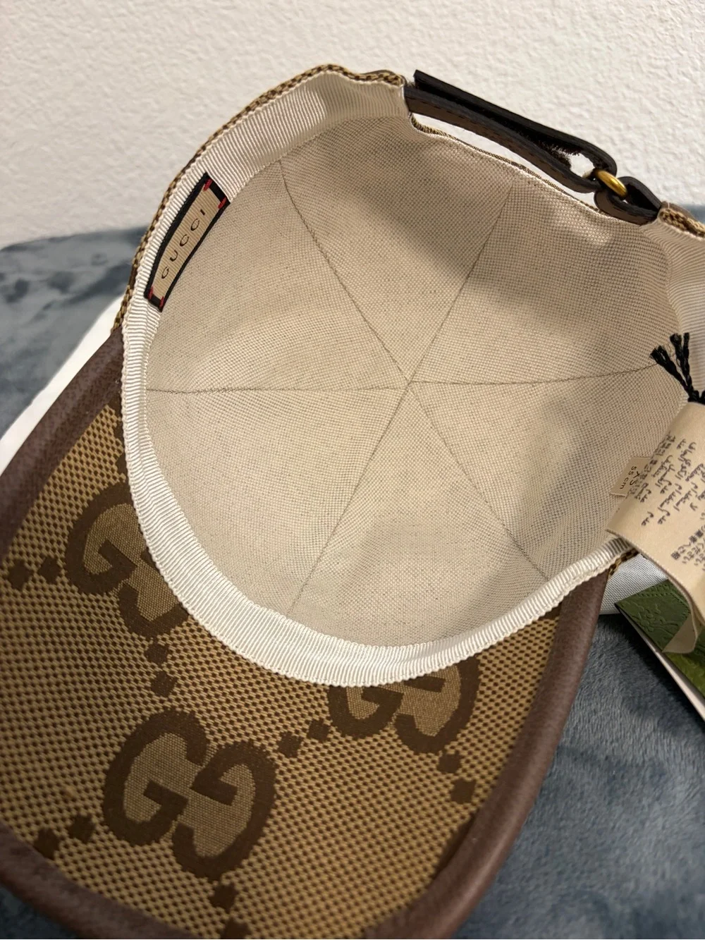 Brand New Gucci Jumbo GG Canvas Baseball Hat Brown Monogram Size XS (55cm)